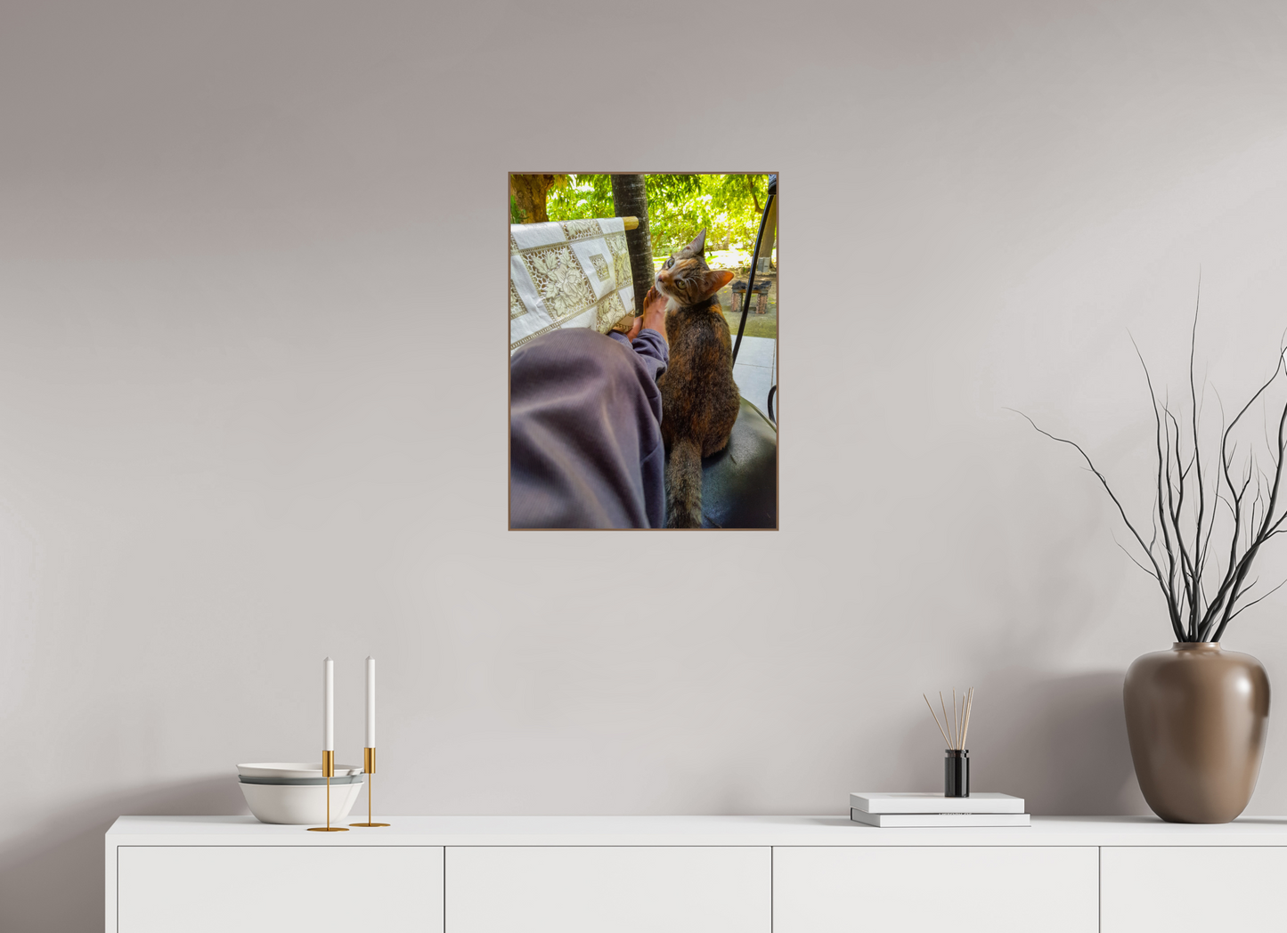 45 x 60 cm, 6. ArtBox bois Noyer Chaton Calicot Câlin