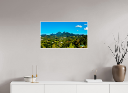 80 x 45 cm, 4. ArtBox bois Erable blanc Les Pitons du Carbet à l'Honneur