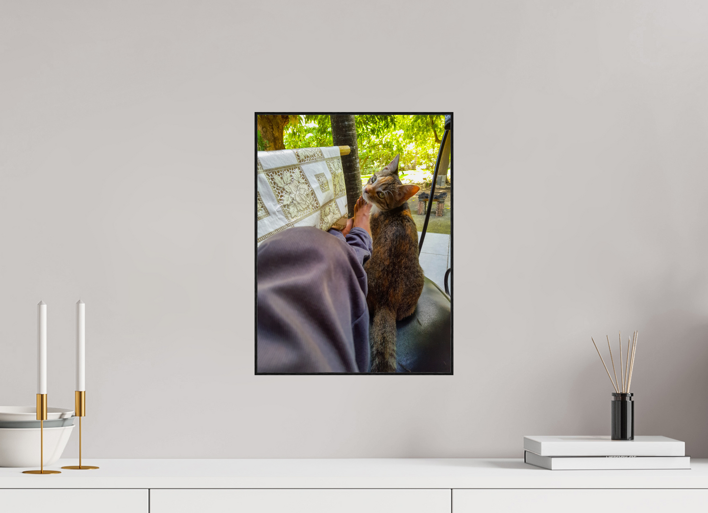 30 x 40 cm, 2. ArtBox bois Chêne noir Chaton Calicot Câlin