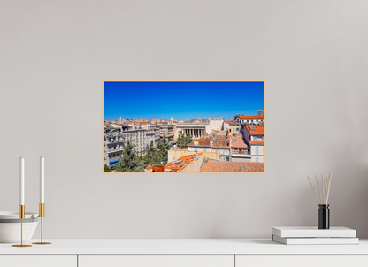 48 x 27 cm, 3. ArtBox bois Erable nature Toits en Tuiles d'une Ville Historique