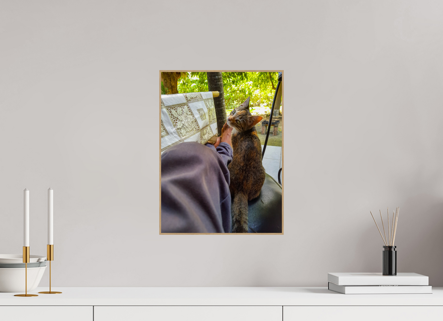 30 x 40 cm, 5. ArtBox bois Chêne nature Chaton Calicot Câlin