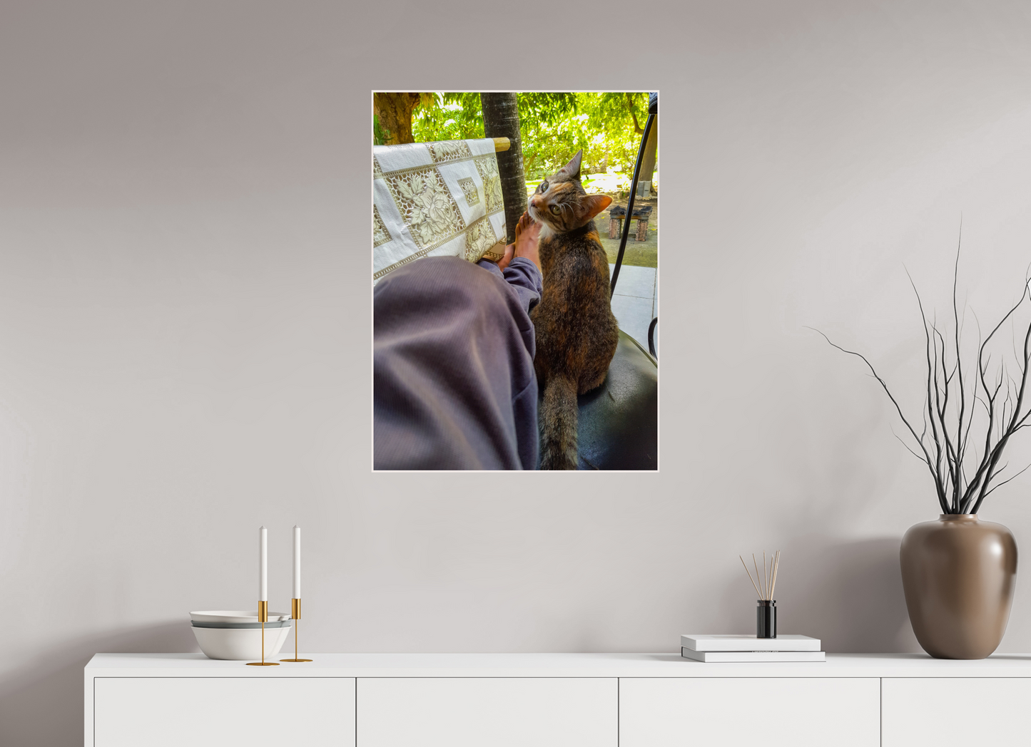 60 x 80 cm, 4. ArtBox bois Erable blanc Chaton Calicot Câlin