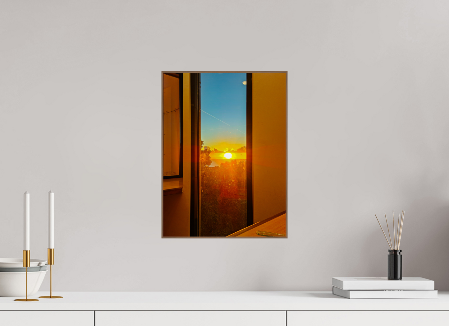 30 x 40 cm, 6. ArtBox bois Noyer Coucher de soleil éclatant