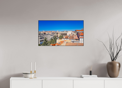 80 x 45 cm, 2. ArtBox bois Chêne noir Toits en Tuiles d'une Ville Historique