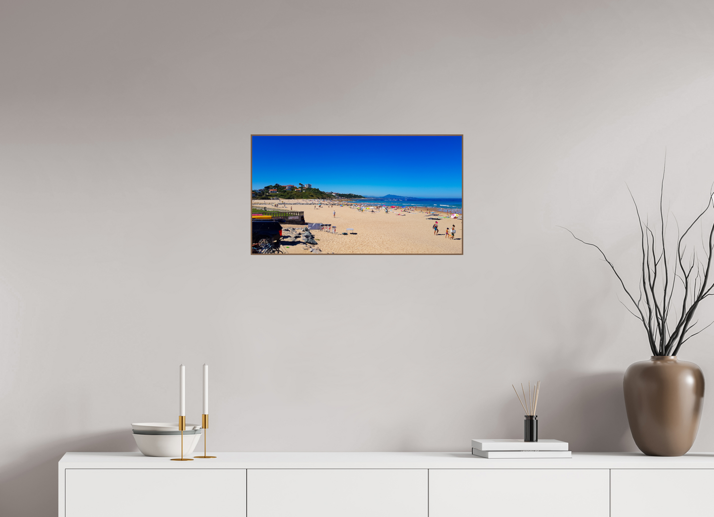 64 x 36 cm, 6. ArtBox bois Noyer Journée ensoleillée à la plage