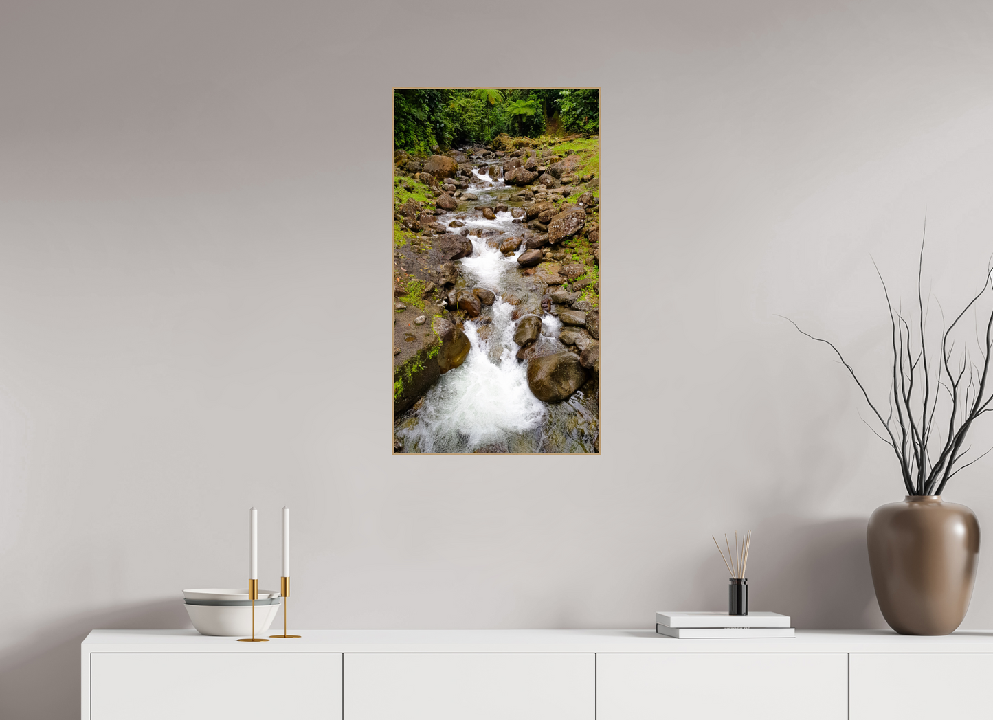 45 x 80 cm, 5. ArtBox bois Chêne nature Le Murmure de l'Eau Vive