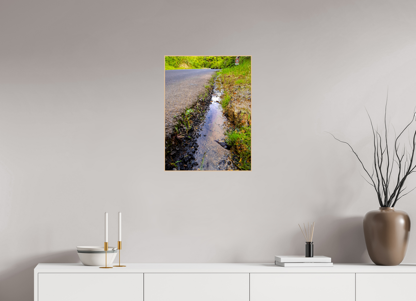 45 x 60 cm, 3. ArtBox bois Erable nature Chemin d'eau