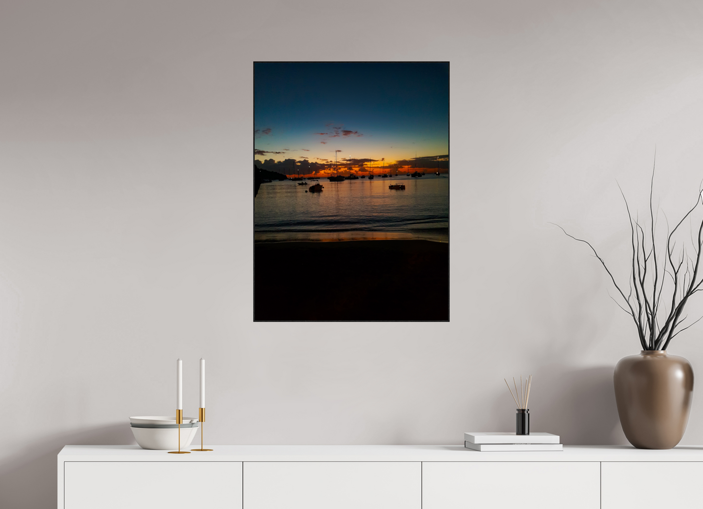 60 x 80 cm, 2. ArtBox bois Chêne noir La Silhouettes du Crépuscule