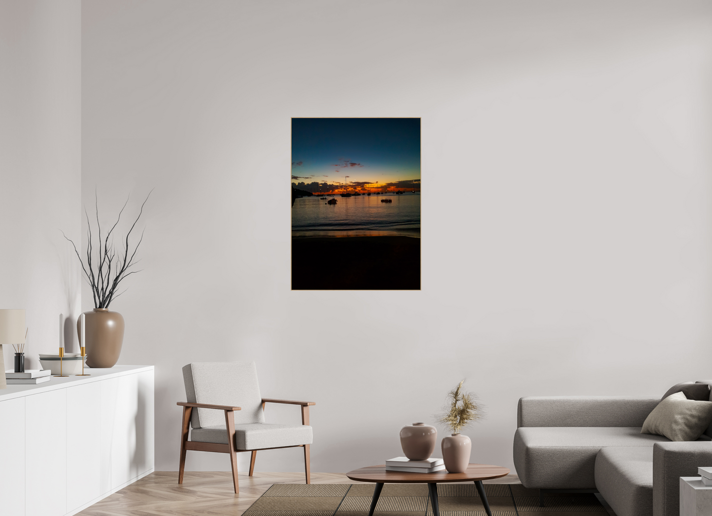 75 x 100 cm, 5. ArtBox bois Chêne nature La Silhouettes du Crépuscule