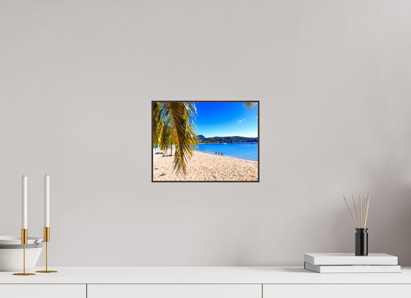 28 x 21 cm, ArtBox bois Aulne brun 4:3 Journée Parfaite à la Plage