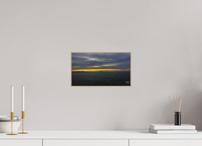 32 x 18 cm, 5. ArtBox bois Chêne nature Horizon sur l'Océan au Crépuscule