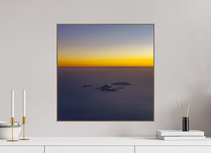 50 x 50 cm, 6. ArtBox bois Noyer Vue Aérienne des Îles des Saintes