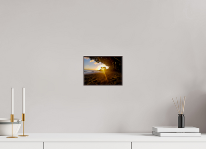 20 x 15 cm, ArtBox bois Aulne brun 4:3 Coucher de Soleil Éclatant