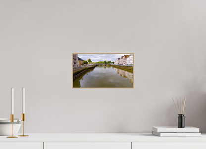 32 x 18 cm, 5. ArtBox bois Chêne nature Vue de la Nive à Bayonne