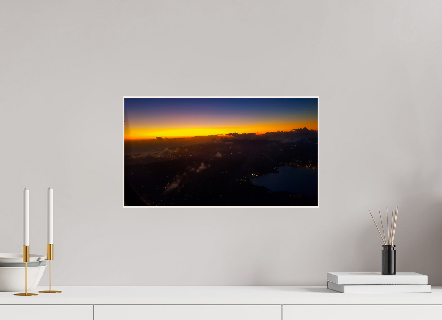 48 x 27 cm, 4. ArtBox bois Erable blanc Vue Aérienne Spectaculaire