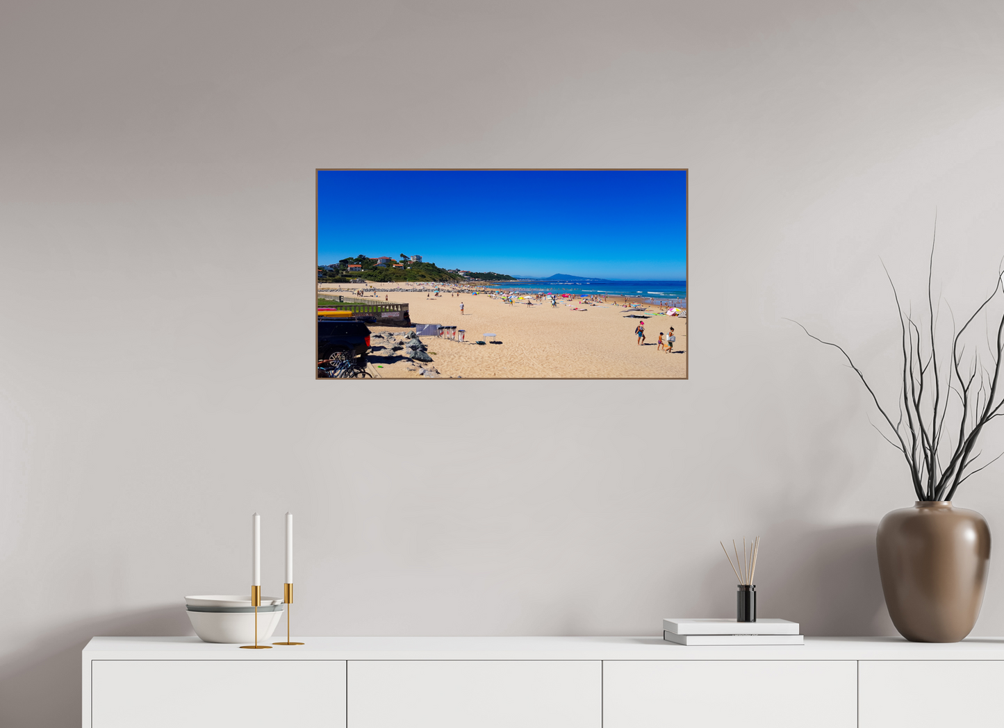 80 x 45 cm, 6. ArtBox bois Noyer Journée ensoleillée à la plage