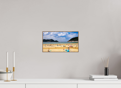 32 x 18 cm, 6. ArtBox bois Noyer La plage de La Concha à Saint-Sébastien