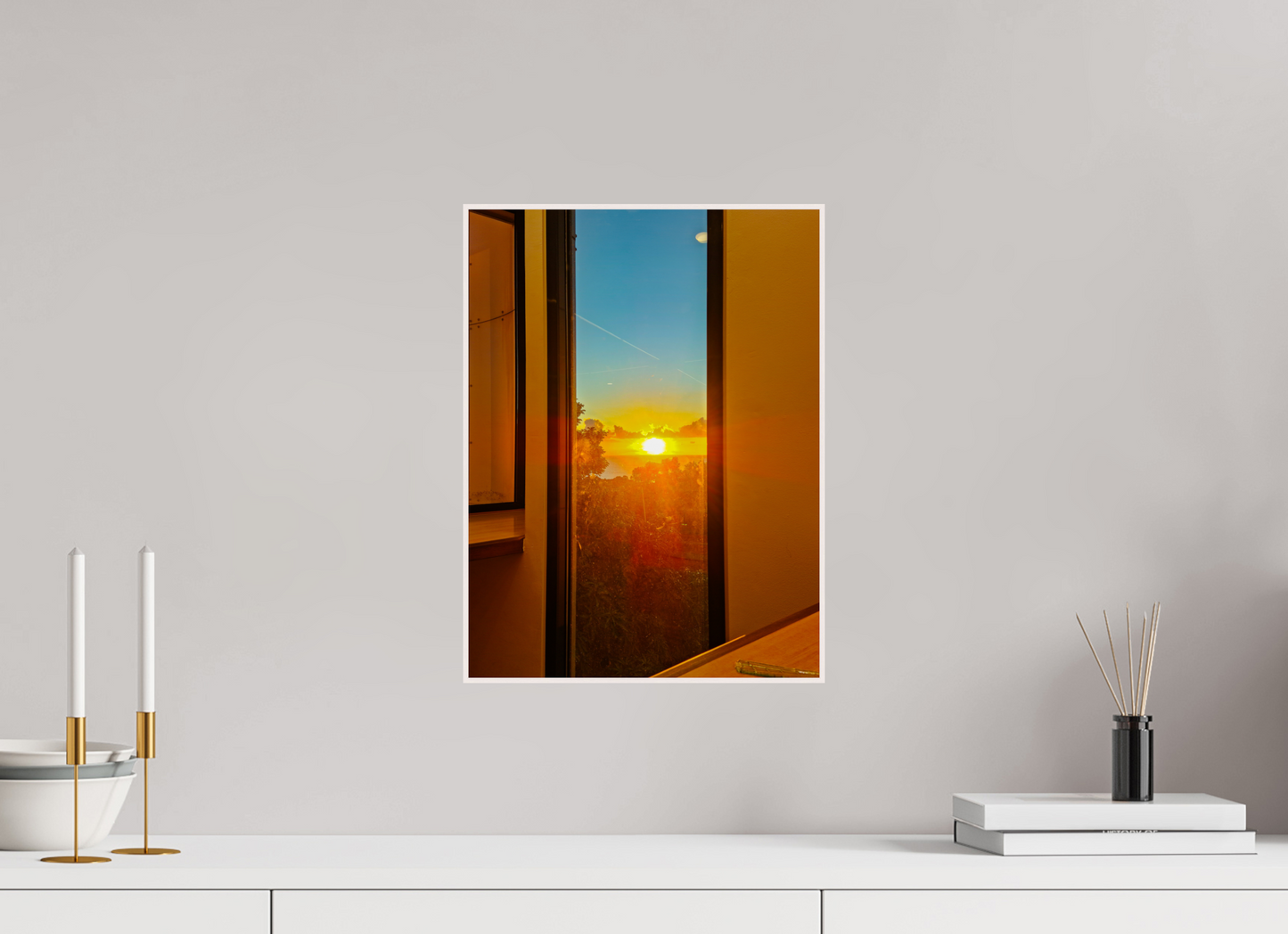 30 x 40 cm, 4. ArtBox bois Erable blanc Coucher de soleil éclatant