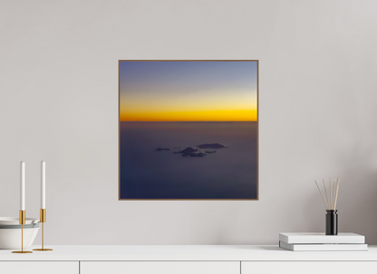 40 x 40 cm, 6. ArtBox bois Noyer Vue Aérienne des Îles des Saintes