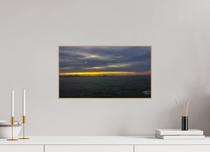 48 x 27 cm, 5. ArtBox bois Chêne nature Horizon sur l'Océan au Crépuscule