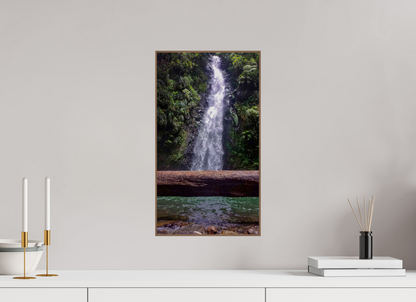 27 x 48 cm, 6. ArtBox bois Noyer Cascade d'Eau Vive en Forêt Tropicale