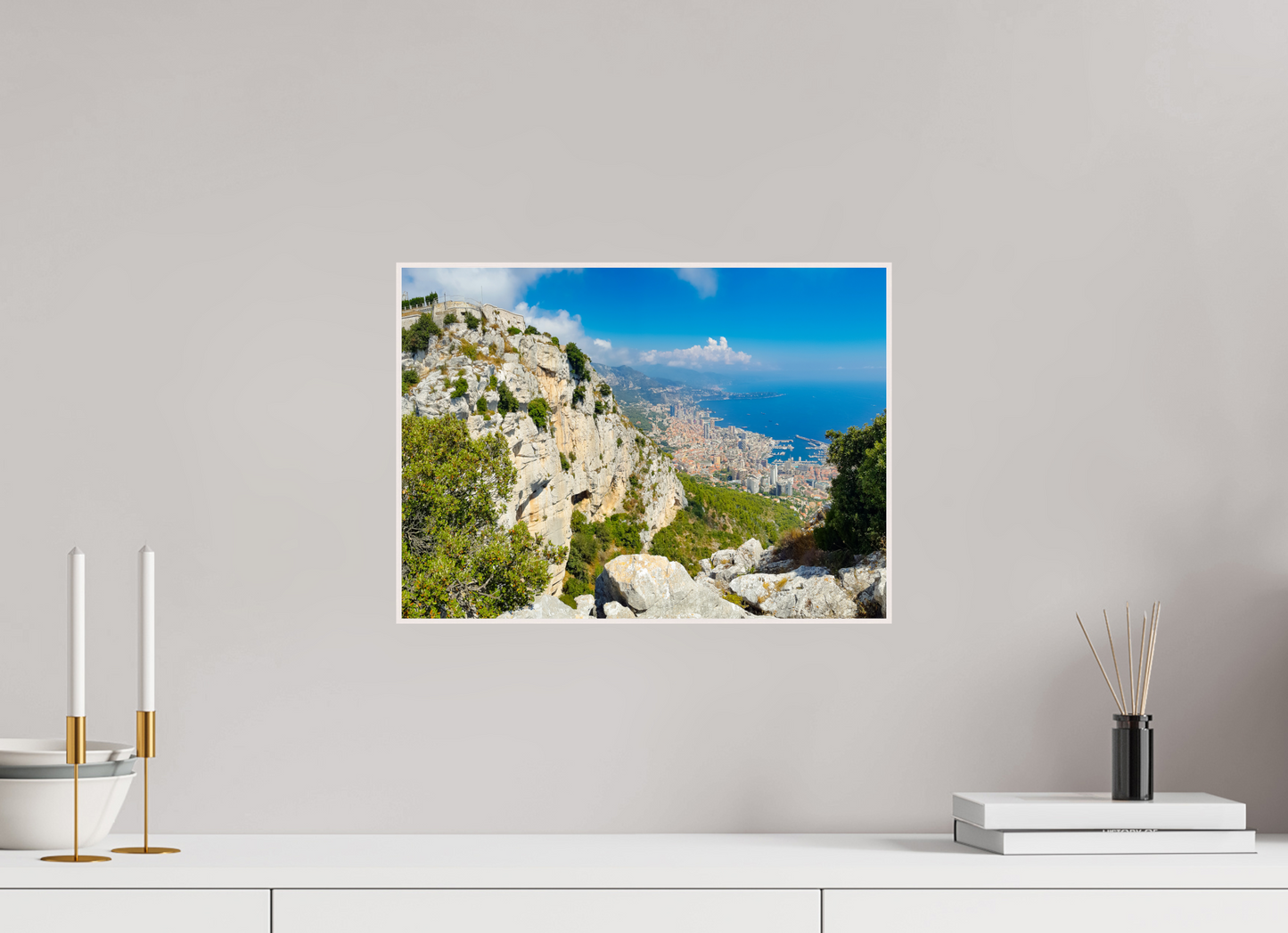 41,4 x 30 cm, 4. ArtBox bois Erable blanc Vue panoramique sur la Principauté de Monaco