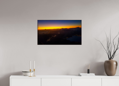 80 x 45 cm, ArtBox bois Aulne brun 16:9 Vue Aérienne Spectaculaire