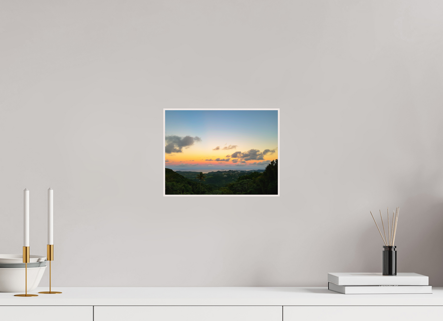 28 x 21 cm, 4. ArtBox bois Erable blanc Coucher de Soleil Tropical