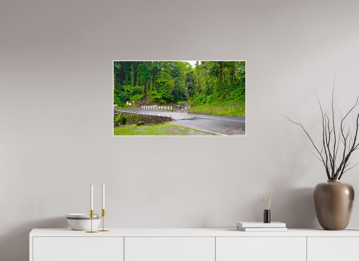 80 x 45 cm, 4. ArtBox bois Erable blanc Route et Petit Pont